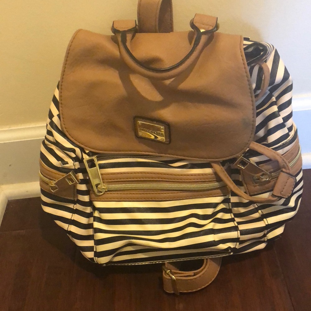 Striped backpack